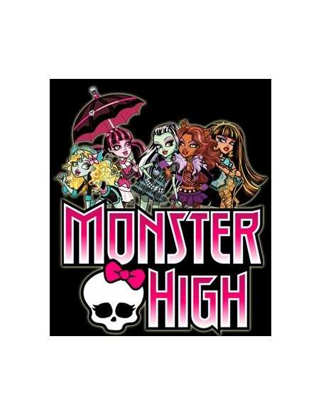 Camiseta Monster High manga Larga negra infantil "Logo" Camiseta Monster High manga Larga negra infantil "Logo"
