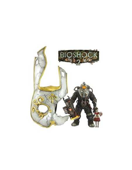 Pack de 3 figuras Bioshock Sinclair con Little Sister y Máscara de Bunny