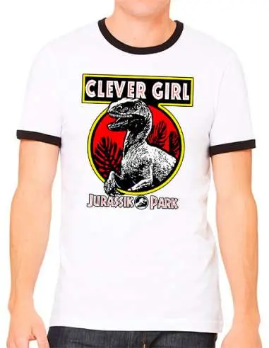 Camiseta Jurassic Park Chica Lista...