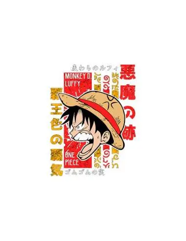 Camiseta One Piece Luffy enfadado...