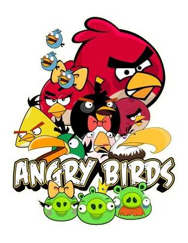 Camiseta Angry Birds (Reunión) blanca manga larga