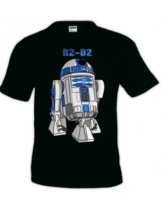 Camiseta R2-D2 Negra manga corta