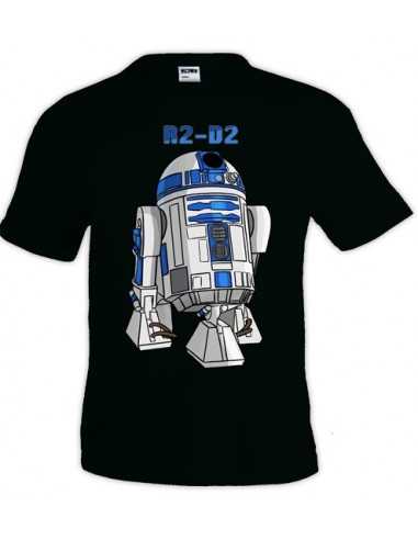 Camiseta R2-D2 Negra manga corta