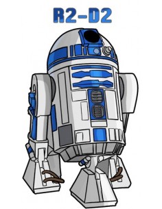 Camiseta R2-D2 Negra manga corta 2