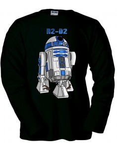 Camiseta Star Wars R2-D2 Negra manga larga