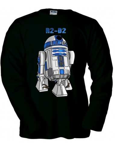 Camiseta Star Wars R2-D2 Negra manga larga
