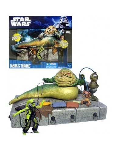 Star Wars Clone Wars Pack Figuras Jabba´s Throne 10 cm