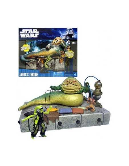 Star Wars Clone Wars Pack Figuras Jabba´s Throne 10 cm