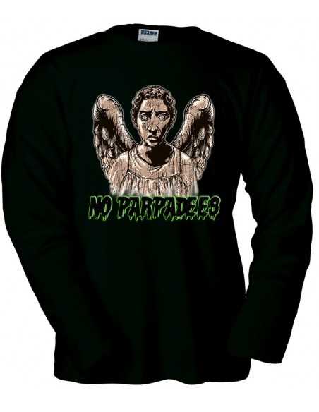 Camiseta Doctor Who "No Parpadees" Negra Manga Larga