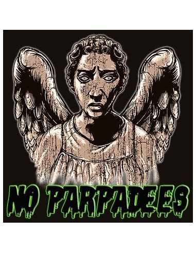 Camiseta Doctor Who "No Parpadees" Negra Manga Larga bicolor