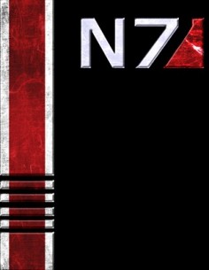 Camiseta Mass Effect N7 bicolor negra manga larga 2