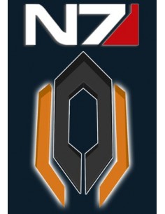 Camiseta Mass Effect N7 Cerverus Azul Marino Manga Corta 2