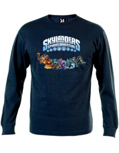 camiseta Skylanders classic manga larga Azul Marino