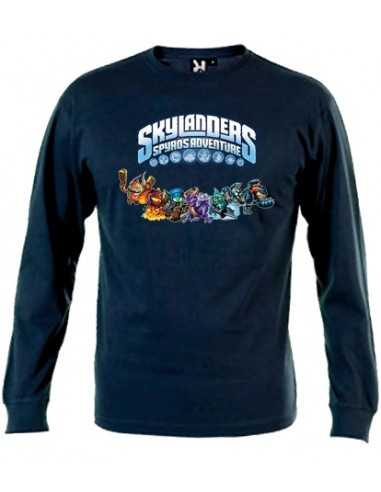 camiseta Skylanders classic manga larga Azul Marino