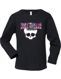 Camiseta Moster High scull manga larga
