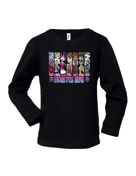 Camiseta Moster High "vert design" manga larga
