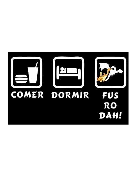 camiseta Skyrim "ritmo de vida" manga corta camiseta Skyrim "ritmo de vida" manga corta