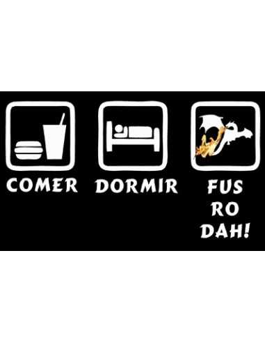 Camiseta Skyrim "ritmo de vida" manga larga