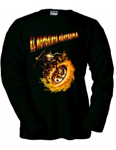 Camiseta Ghost Rider Skull manga larga