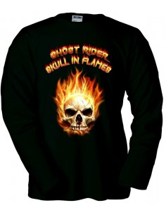 Camiseta Ghost Rider Skull manga Larga