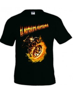 Camiseta Ghost Rider Motorista Fantasma manga corta