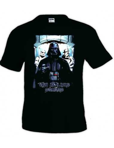 Camiseta Star Wars "ven a lado oscuro"negra manga corta