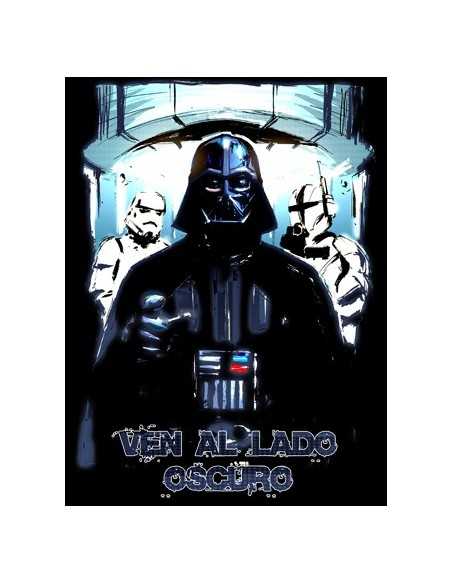 Camiseta Star Wars "ven a lado oscuro"negra manga corta