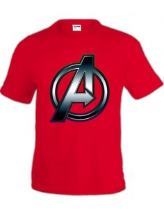 Camiseta The Avengers "Symbol" Roja manga corta