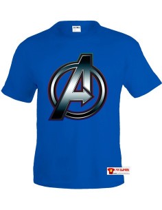 Camiseta The Avengers "Symbol" Azul manga corta