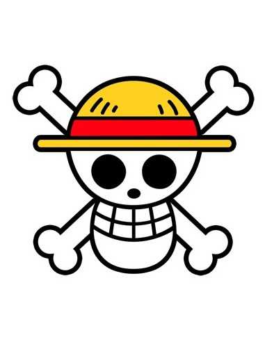 Camiseta One Piece "bandera Luffy" Chica blanca