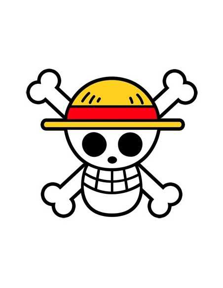 Camiseta One Piece "bandera Luffy" Chica blanca