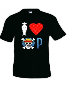 Camseta I love One Piece manga corta