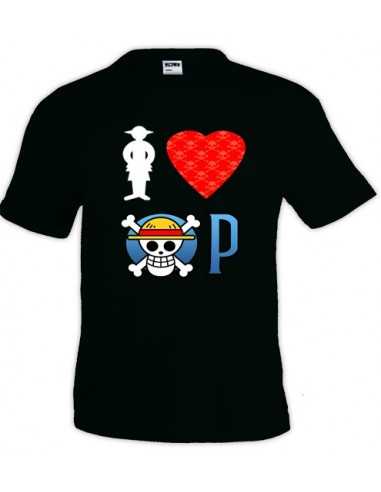 Camseta I love One Piece manga corta