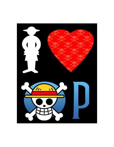 Camiseta I love One Piece manga corta Chica