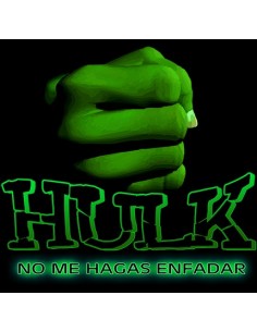 Camiseta increible Hulk "no me hagas enfadar"negra manga corta 2