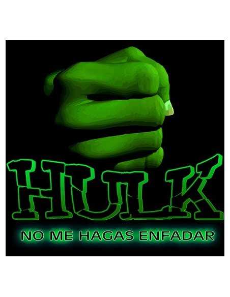 Camiseta increible Hulk "no me hagas enfadar"negra manga corta