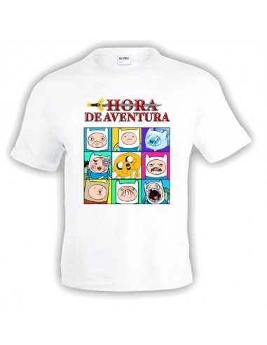 Camiseta Hora de Aventuras "Caretos" manga corta