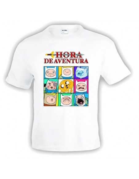 Camiseta Hora de Aventuras "Caretos" manga corta