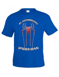 Camiseta Spiderman "El Asombroso" azul manga corta