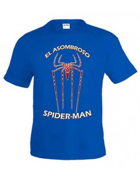 Camiseta Spiderman "El Asombroso" azul manga corta