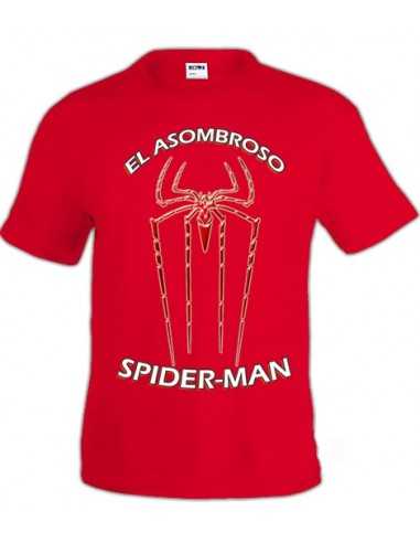 Camiseta Spiderman "El Asombroso" roja manga corta
