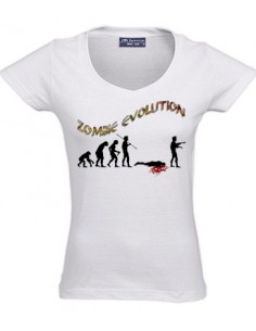 Camiseta evolución zombie chica