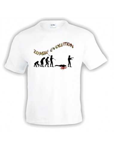 Camiseta evolución zombie unisex