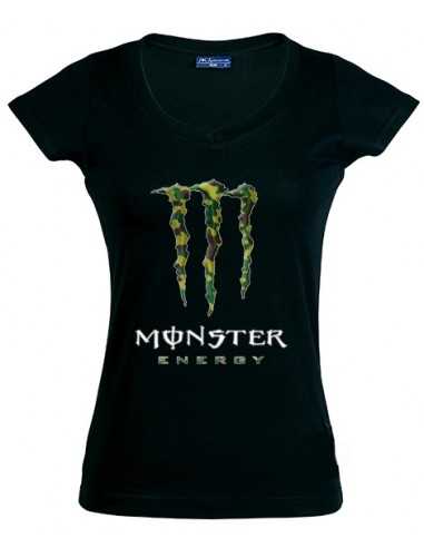 Camiseta Monster Energy camuflaje chica
