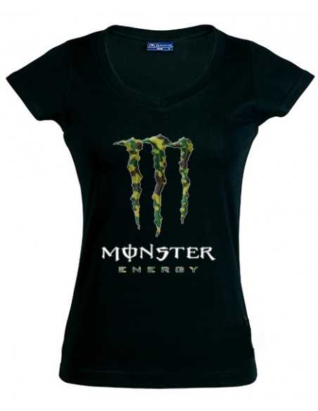 Camiseta Monster Energy camuflaje chica