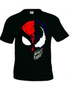Camiseta Spiderman - Venon, negra manga corta
