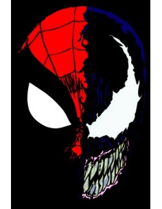 Camiseta Spiderman - Venon, negra ,manga corta chica 2