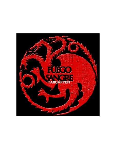 camiseta juego de tronos-Casa Tagaryen-manga corta negra