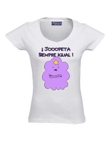 Camiseta hora de aventuras -Princesa bultos- blanca chica