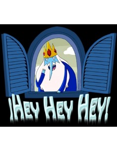 Camiseta hora de aventuras -Rey hielo- negra de chica 2